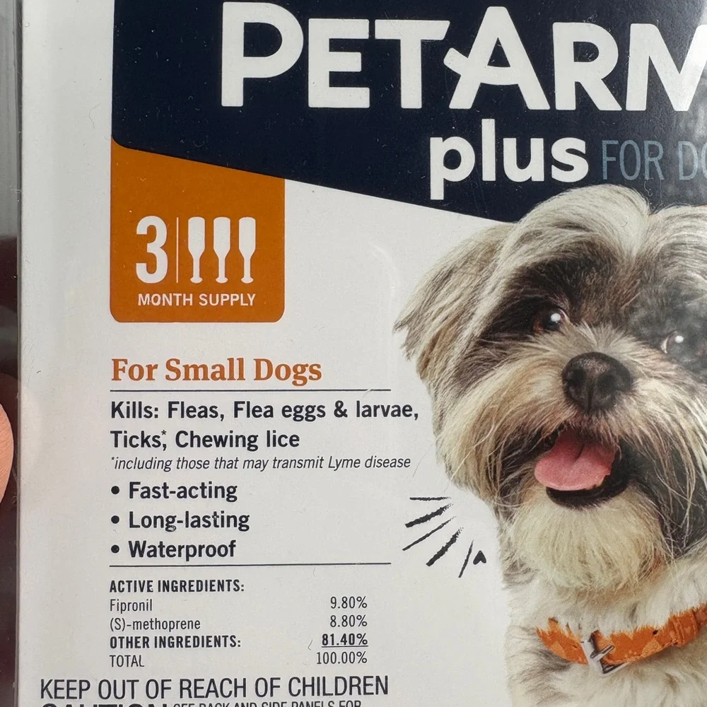 Protect your small dog with Plus. This orange formula effectively kills fleas, t